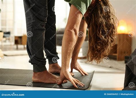 Man Exercising On Exercise Mat Stock Photo Image Of Practice Yoga