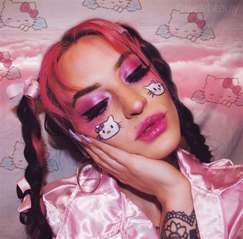 Hello Kitty Cutie 💕 Pink Makeup Look In 2020 Pink Makeup Makeup