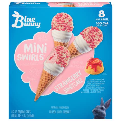 Save On Blue Bunny Mini Swirls Ice Cream Cones Strawberry Shortcake 8