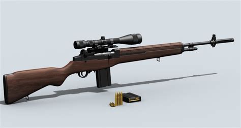 M21 Sniper Rifle 3d Model