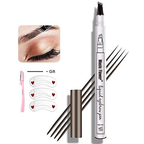 Eyebrow Penmoonkong 4 Point Eyebrow Pencil Waterproof Eye Brown Makeup