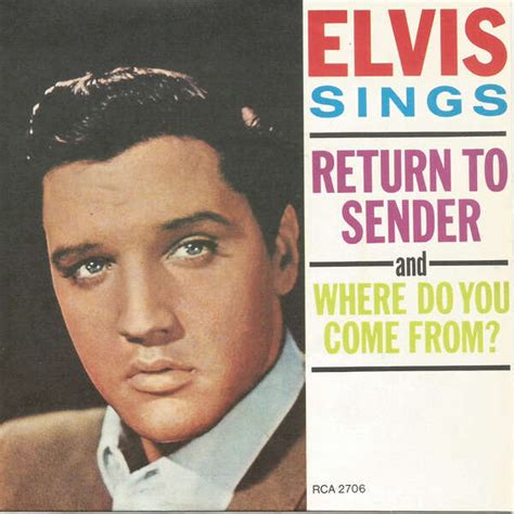 Elvis Presley Return To Sender 7inch Sp X 2 For Sale On Ultime Music
