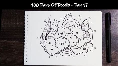 Doodle Art | Day 17 ~ 100 Days Of Doodle ~ Doodle Clouds ...