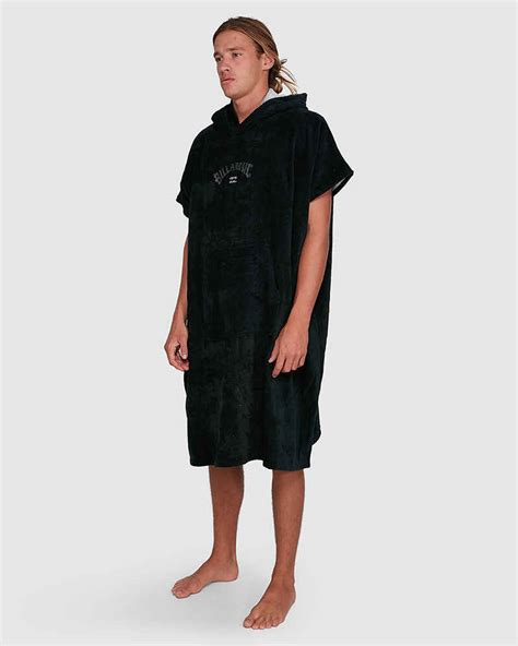 Billabong Mens Wetsuit Hooded Towel Black Mens Accessories