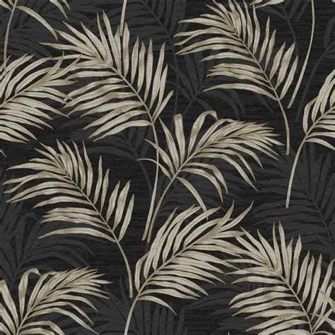 If you're in search of the best palm tree wallpapers, you've come to the right place. Rio Palm Leaf Wallpaper Black - Wallpaper from I Love ...
