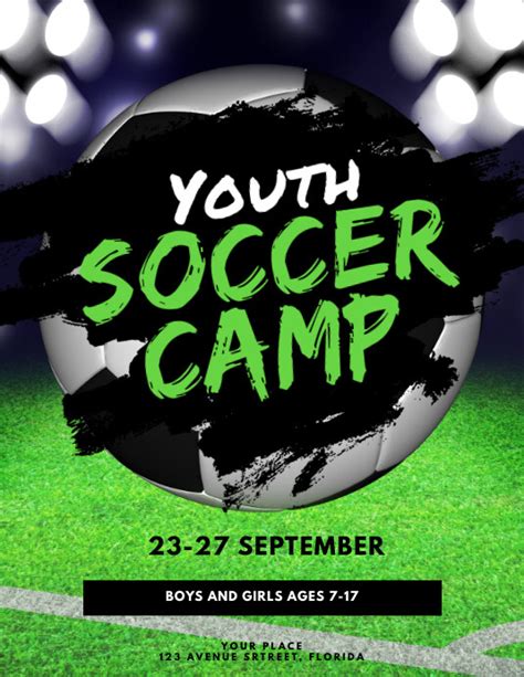 Copy Of Youth Soccer Camp Flyer Template Postermywall