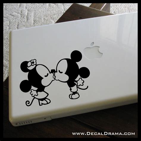 Kissing Mickey Mouse Disney Inspired Fan Art Vinyl Carlaptop Decal Decal Drama
