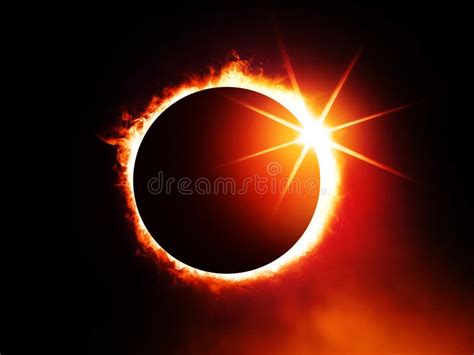 Solar Eclipse On Dark Sky Stock Illustration Illustration Of Astronomy