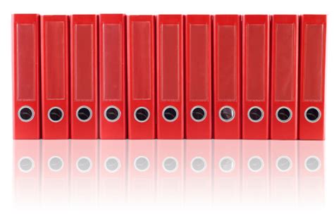 Red File Folders Stock Photo Download Image Now Business Close Up