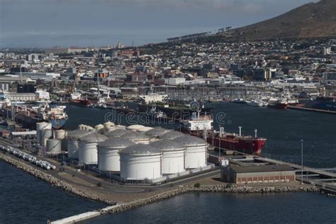 Port Of Cape Town South Africa Oil Tanker Alongside Editorial Image