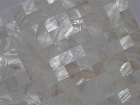 mother  pearl tile shower liner wall backsplash white