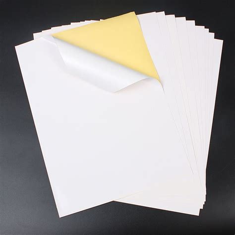 40x White Matte Self Adhesive Sticker Paper Sheet Label Laser Inkjet
