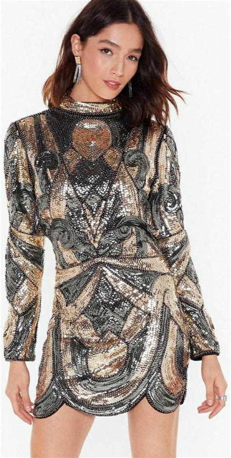 pin by ansie de wet on all things gold and silver high neck mini dress fashion design clothes
