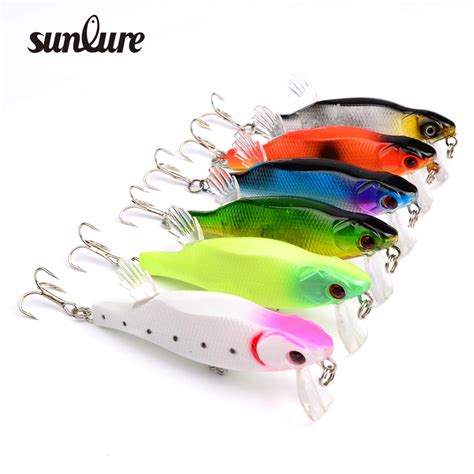 6pc Sunlure Design Golf Ball Dimple Fishing Lures 6 Color Fishaing Bait