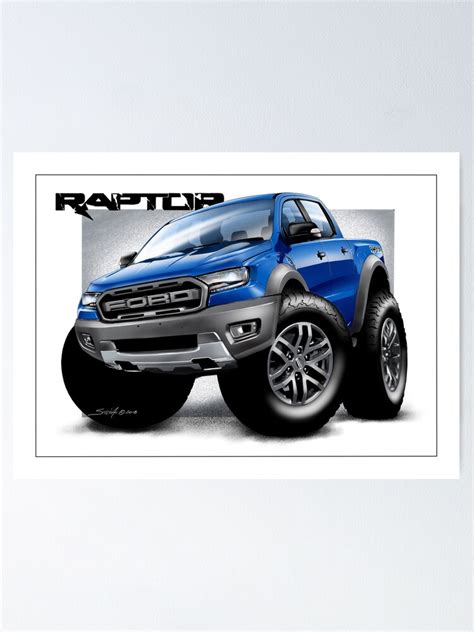 Poster Ford Ranger Raptor Par Stefansautoart Redbubble
