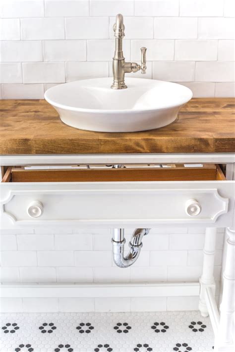 See more ideas about bathroom design, bathroom, bathrooms remodel. How to Turn a Console Table Into a Bathroom Vanity - Bless'er House