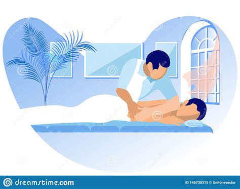 Vector Illustration Rehabilitation Massage Cartoon Stock Vector Illustration Of Autism