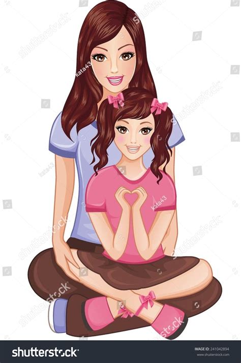 Mother With Daughter Sitting In Her Lap Daughter Makes A