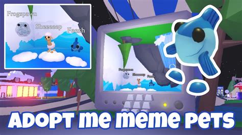 New Meme Pets Update Adopt Me Funny Pets Frogspawn Feesh And