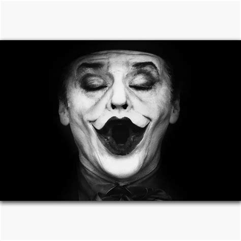 Mq Batman The Joker Jack Nicholson Black White Vintage Hot Art Poster Top Silk Canvas Home