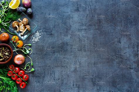 Tasty Vegetables Background Featuring Above Agriculture And