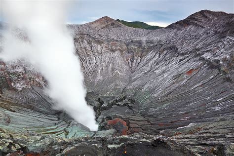 The Steaming Crater Of Mount Bromo Mount Bromo