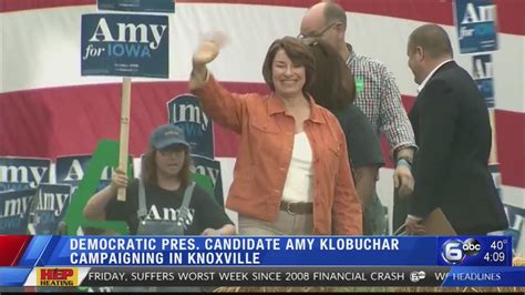 democratic presidential candidate amy klobuchar campaigning in knoxville youtube