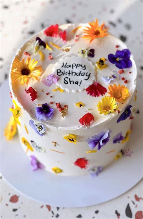 fresh floral and pressed edible floral birthday cakes hot sex picture