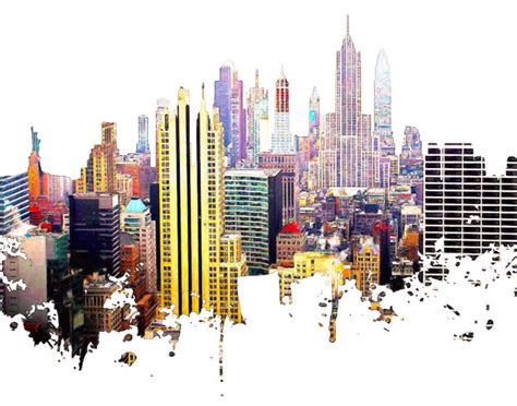 Learn how to draw skyline new york pictures using these outlines or print just for coloring. New York Skyline Skyline Urban Silhouette Cityscape Art