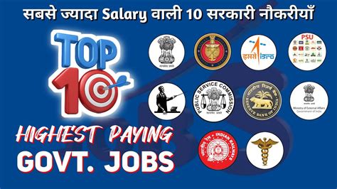 Top 10 Highest Paid Govt Jobs In India Govt Jobs 2022 Top 10 Salary