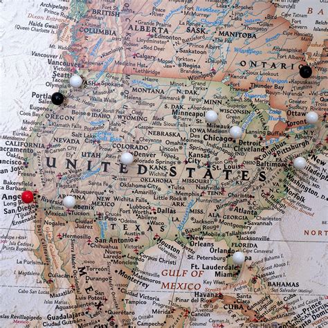 Executive World Travel Map With Pins Push Pin Travel Travel Map Pins