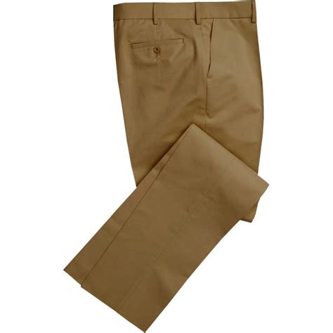 Khaki Flat Front Chino Trousers Mens Country Clothing Cordings