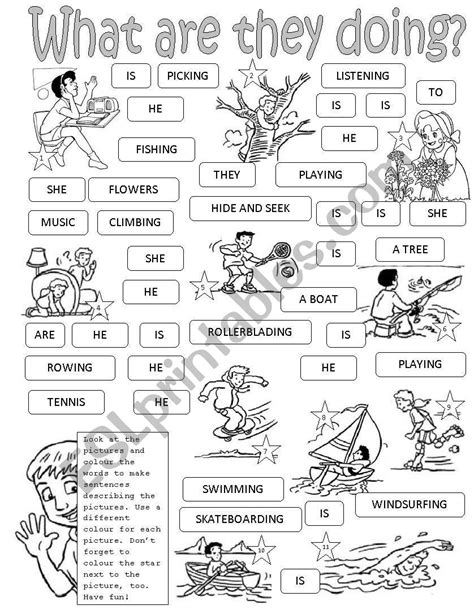 Present Continuous 2 Pages Esl Worksheet By Veljaca82