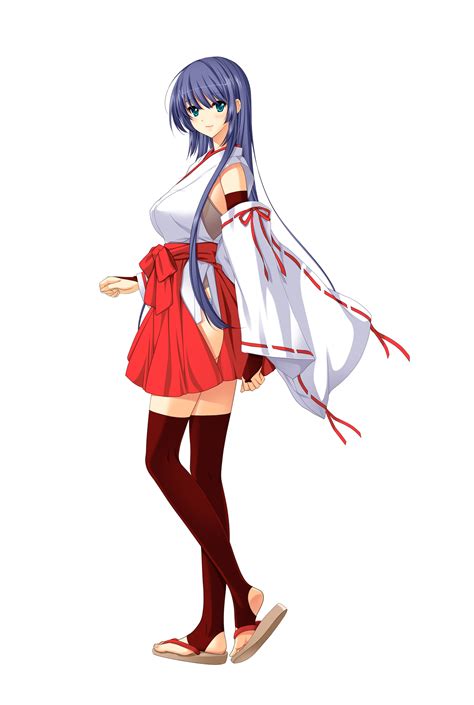 Koizumi Amane Mikoshiba Iori Gakuen Taima Game Cg Highres 1girl Blue Hair Blush Full