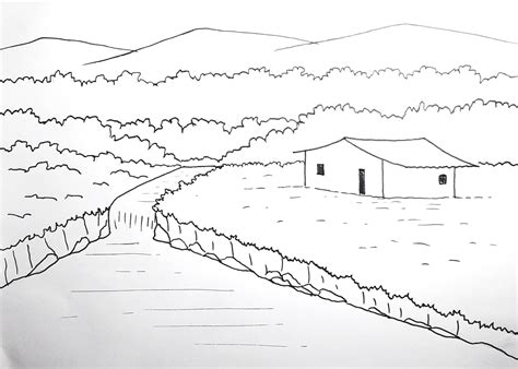 Paisagem Modificada Para Colorir