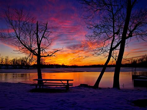 Snowy Sunset Wallpapers Top Free Snowy Sunset Backgrounds