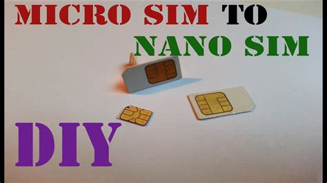 Cambiamento di scheda sim (da microsim a nanosim). Micro SIM to nano SIM DIY - YouTube