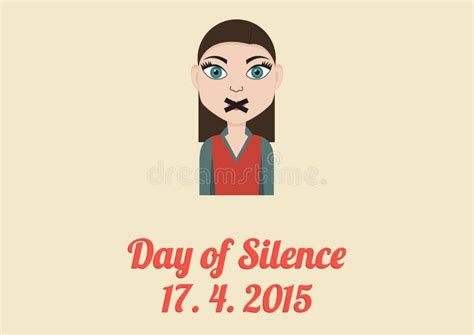 Day Of Silence Card Stock Vector Illustration Of Eps10 50947891