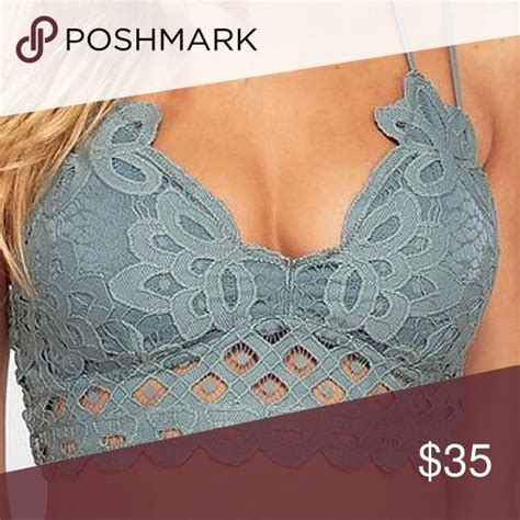 spotted while shopping on poshmark new teal blue double strap lace bralette poshmark