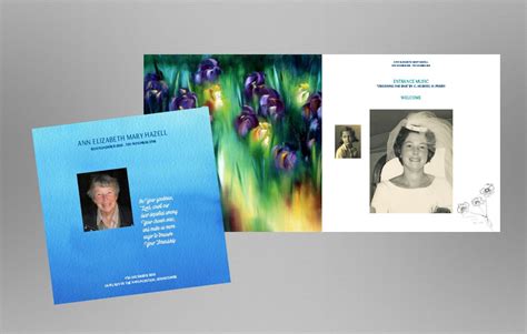 In Loving Memory Funeral Booklet Pylon Design Crystal Palace London