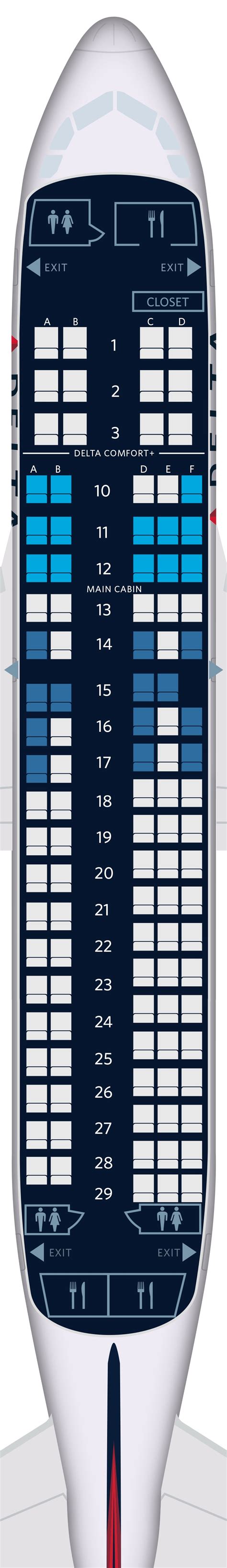 Airbus A220 100 Aircraft Seat Maps Specs And Amenities Delta Air Lines
