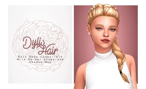 Dylis Braided Hair With Flowers At Isjao Working On Uni The Sims 4