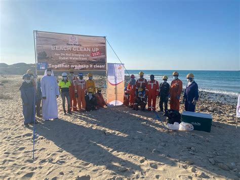 successful beach clean ups in the united arab emirates and colombia jan de nul
