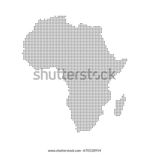 Dotted Map Africa Vector Eps 10 Stock Vector Royalty Free 670528954