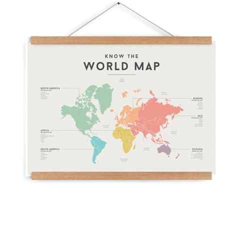 We Are Squared World Map Poster 70x50cm Leo And Bella