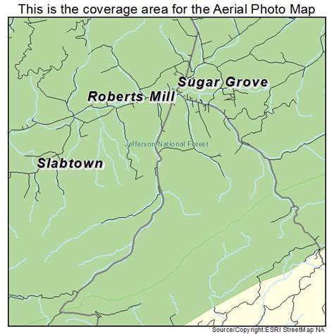 Aerial Photography Map Of Sugar Grove Va Virginia