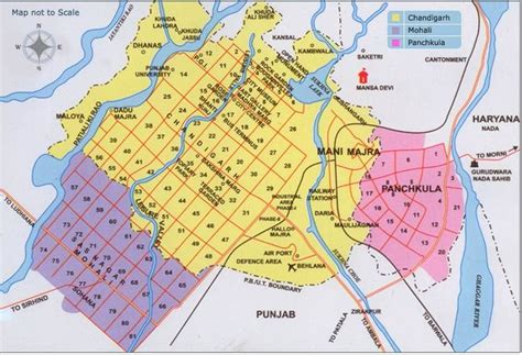 Map Of Tri City Connected Panchkula Chandigarhmohali Download