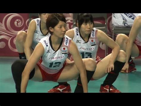 Sexy Warm Up Pose Of Japanese Women S Volleyball Players Youtube