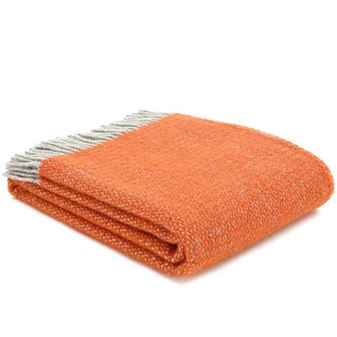 Orange Throw Blanket 100 Wool Orange Sofa Throw Orange Etsy