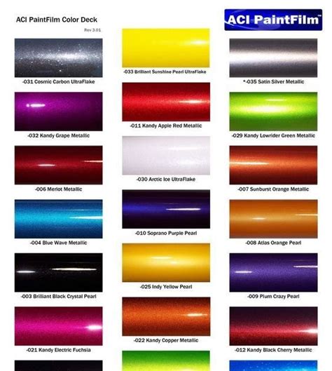 Paint Shop Colour Chart Automotive Hi Impact Color Chart Mopar